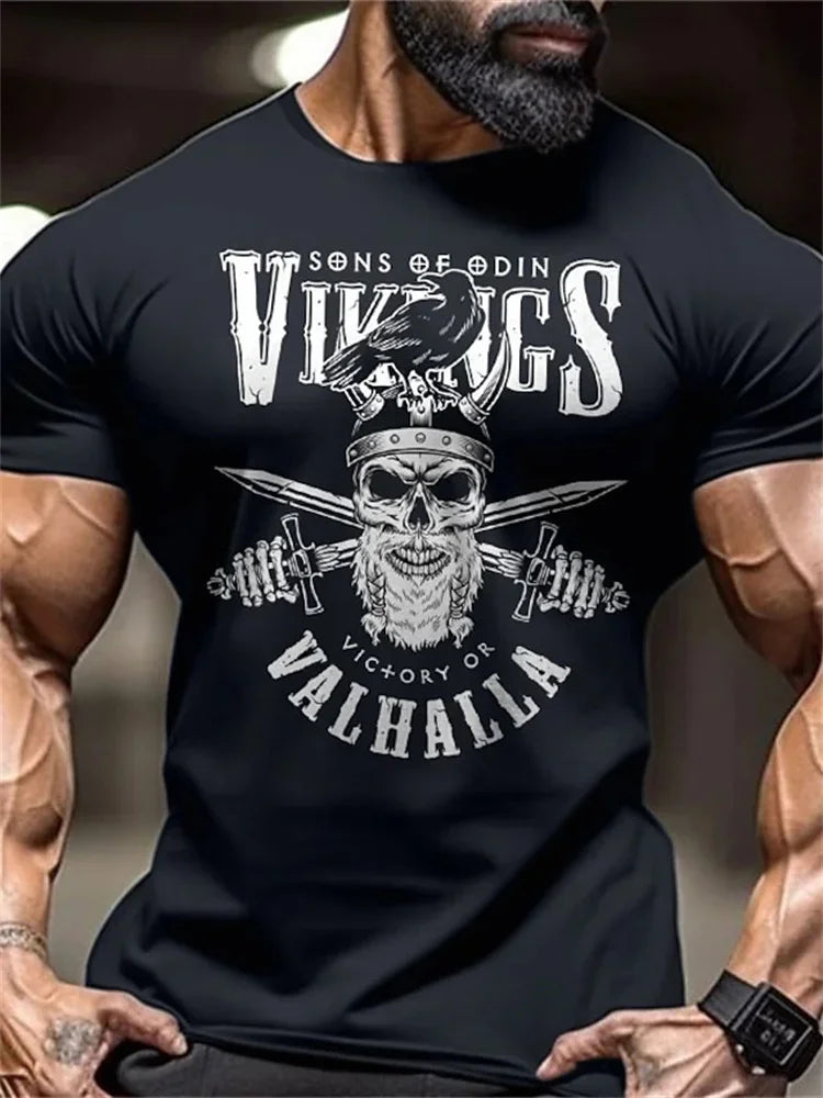 Men's Fitness T-Shirt Fierce Gym Sports Short-Sleeved Top Quick-Dry Round Neck T-Shirt Fitness Competition Training Clothes