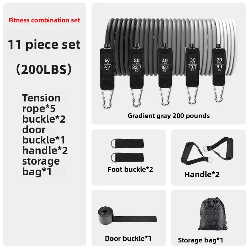 Amazon Bestselling 11 Piece Fitness Resistance Band Set for Men