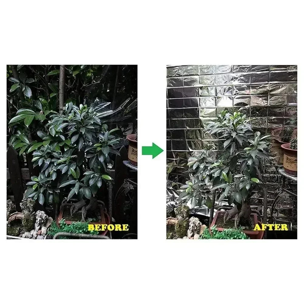 Silver Mylar Highly Reflective Films For Grow Foil Tent Room Garden Greenhouse Farming Increase Plant Growth Reflective Film