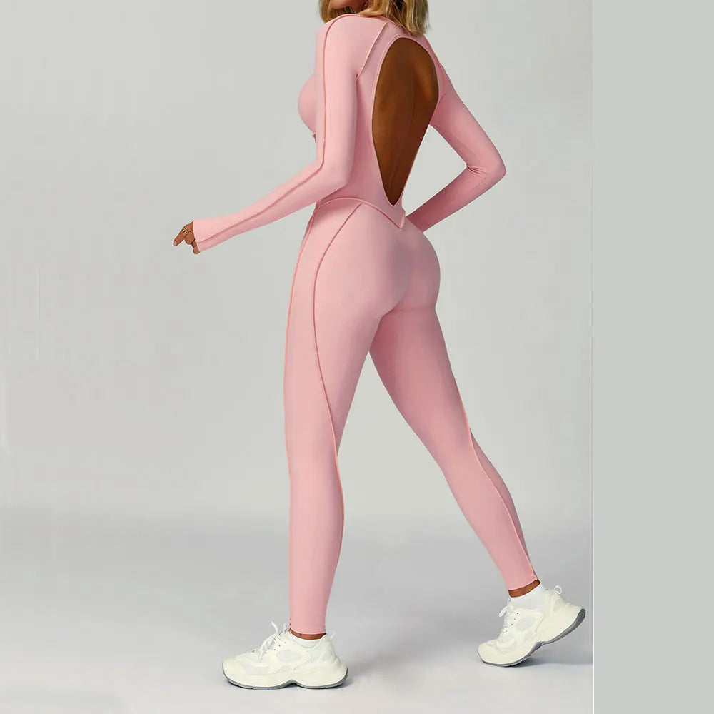 Yoga Clothes Suit Workout Sports Set Women Tracksuit Bodysuits Gym Set Women Training Siamese Fitness Jumpsuit Female Sportswear