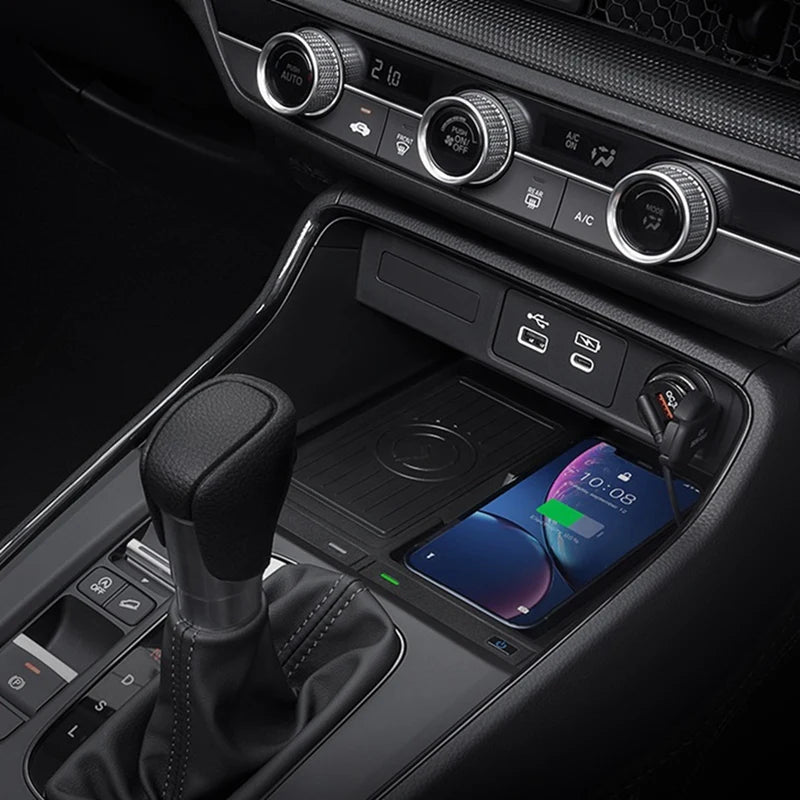 X-T Car Wireless Charger For Honda CRV CR-V 2023 2024 Accessories Fast Cell Phone Charging Plate Adapter