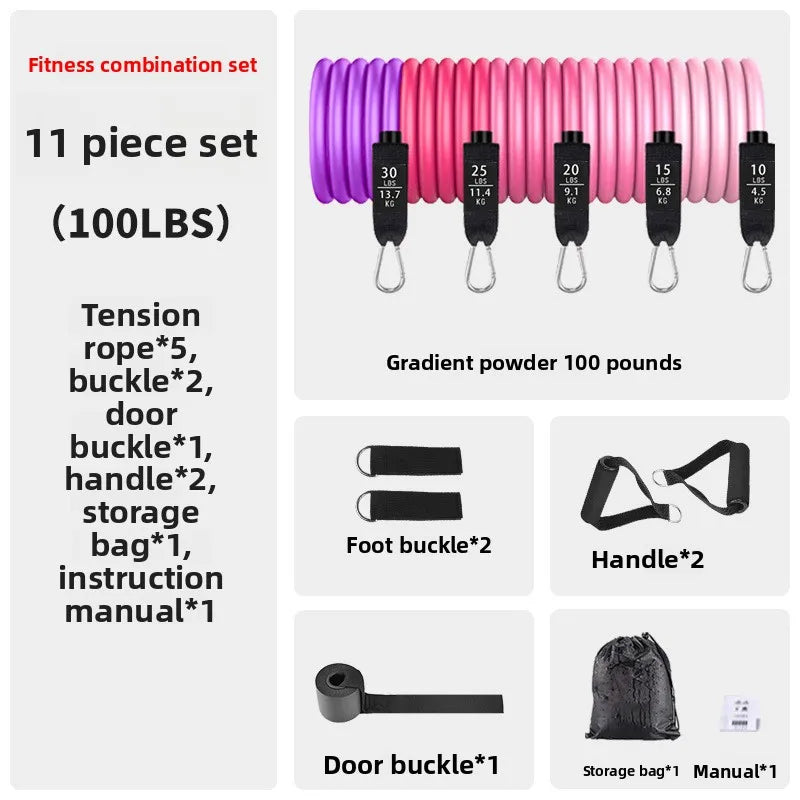 Amazon Bestselling 11 Piece Fitness Resistance Band Set for Men