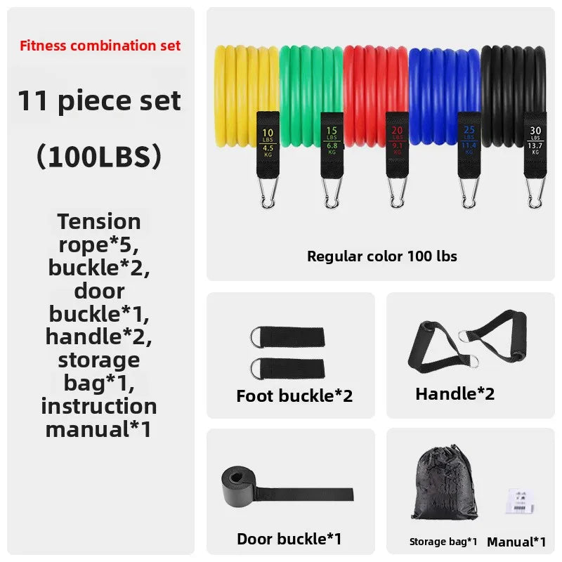 Amazon Bestselling 11 Piece Fitness Resistance Band Set for Men