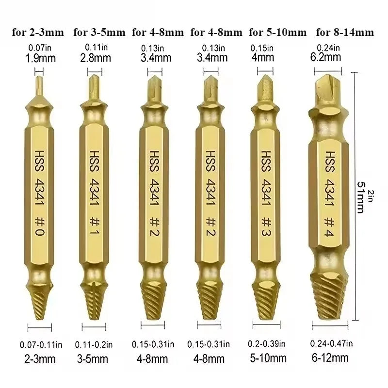 Damaged Broken Screw Extractor Drill Bit Set Stripped Broken Screw Bolt Remover Extractor Easily Take Easy Out Demolition Tools