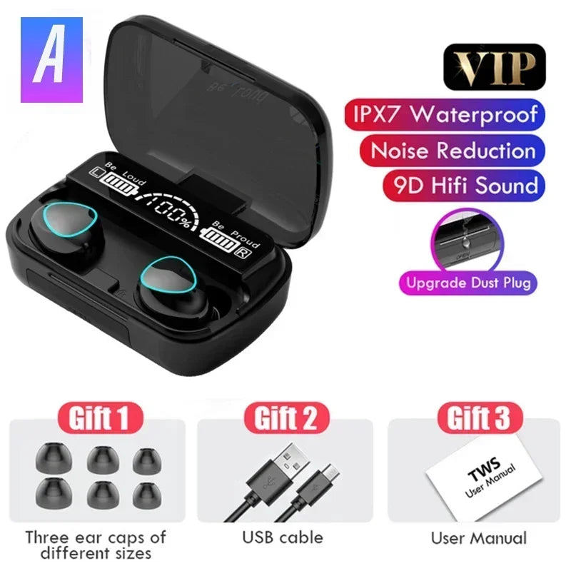 Bluetooth Earphones Wireless Headphone Waterproof Earpieces Sport Earbuds For Huawei Iphone OPPO Xiaomi TWS Music Headset