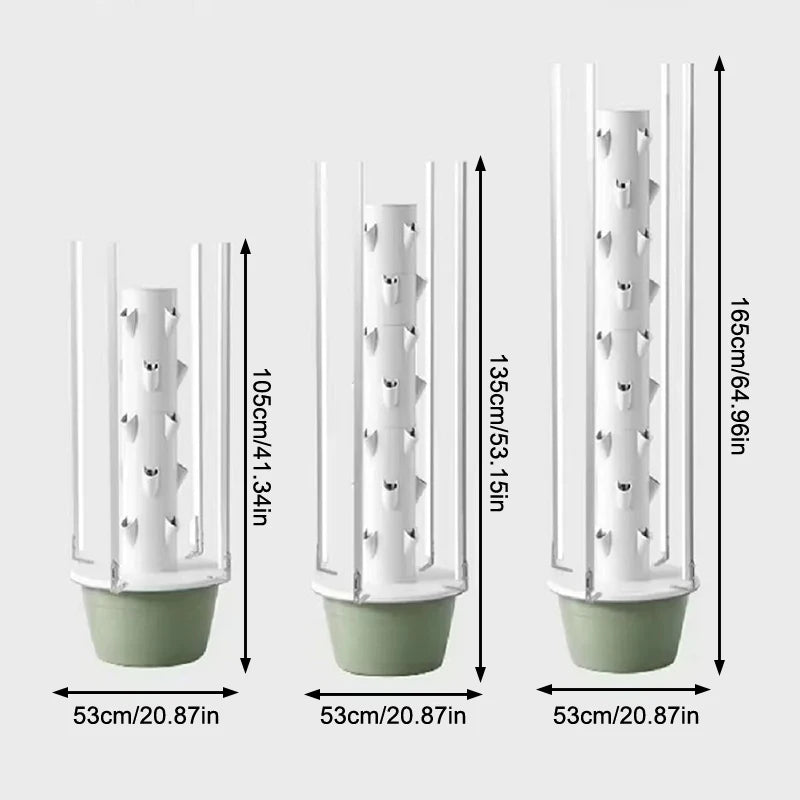 With Led Grow Light Space Tree Vertical Hydroponic Tower Intelligent Vegetable Planter Vegetable Column Soilless Cultivation Equ
