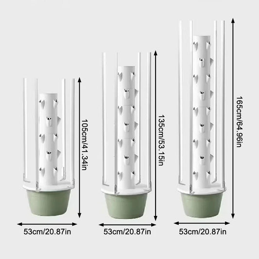 With Led Grow Light Space Tree Vertical Hydroponic Tower Intelligent Vegetable Planter Vegetable Column Soilless Cultivation Equ