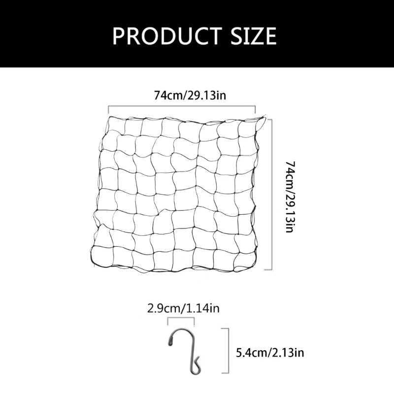 Y3NA Flexible Elastic Trellis Netting Plant Support Kits With Hook Prevent Tent Wall Sucking In For Grow Tent Garden