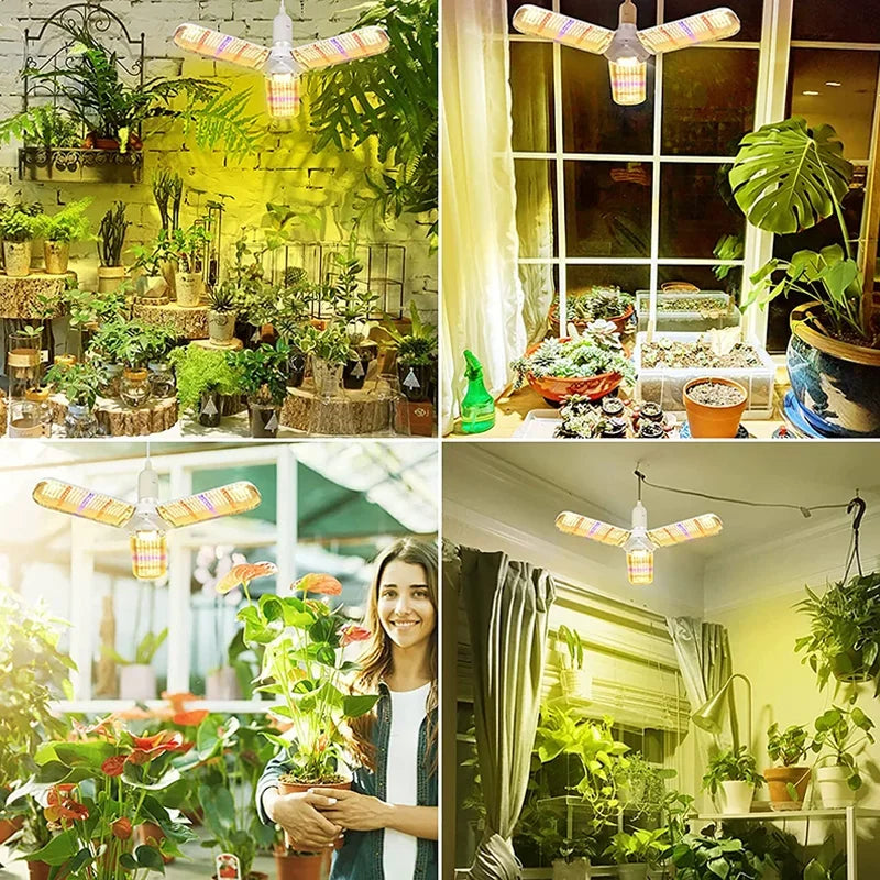 E27 Foldable Phyto Lamp SMD2835 AC85-265V Full Spectrum LED Bulb Grow Light Indoor Plants Bloom Flowering Grow lamp Garden