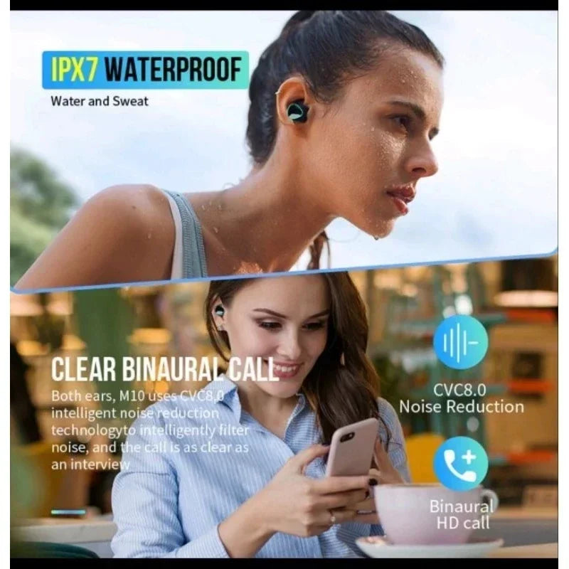 Bluetooth Earphones Wireless Headphone Waterproof Earpieces Sport Earbuds For Huawei Iphone OPPO Xiaomi TWS Music Headset