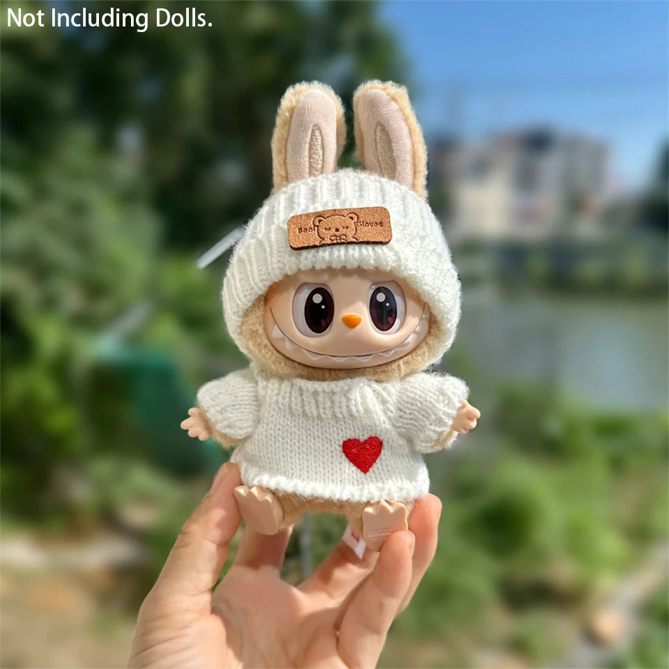 New For Labub V1 V2 Transparent Protective Cover Dustproof Hanging Plush Doll Bag Monster Toy Elf Doll Storage Box Display Cover