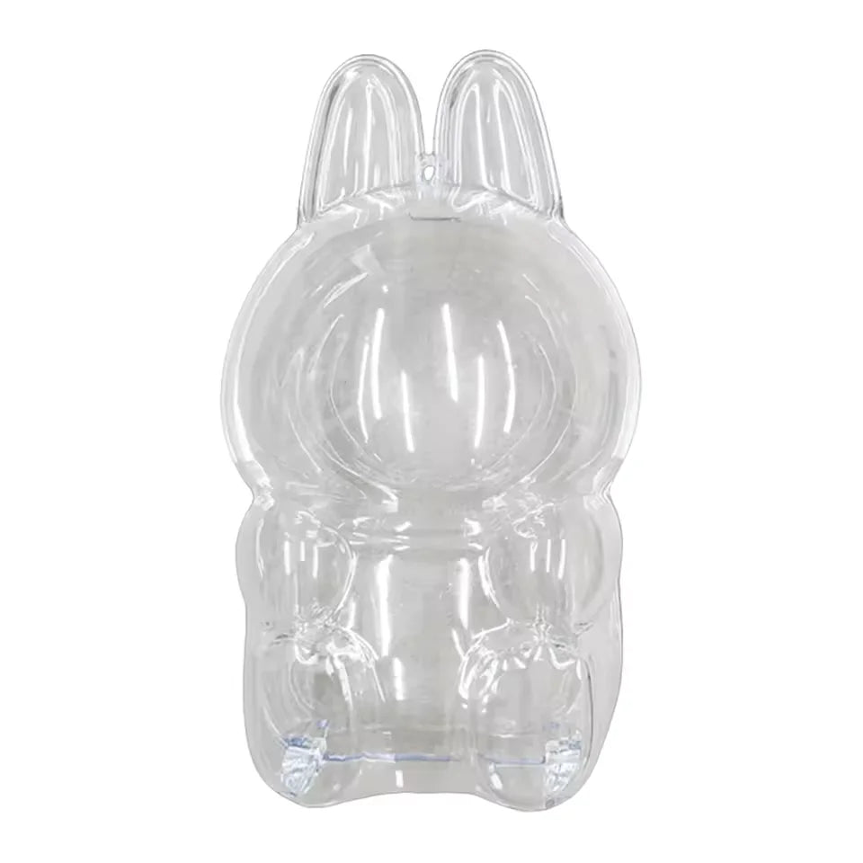 New For Labub V1 V2 Transparent Protective Cover Dustproof Hanging Plush Doll Bag Monster Toy Elf Doll Storage Box Display Cover