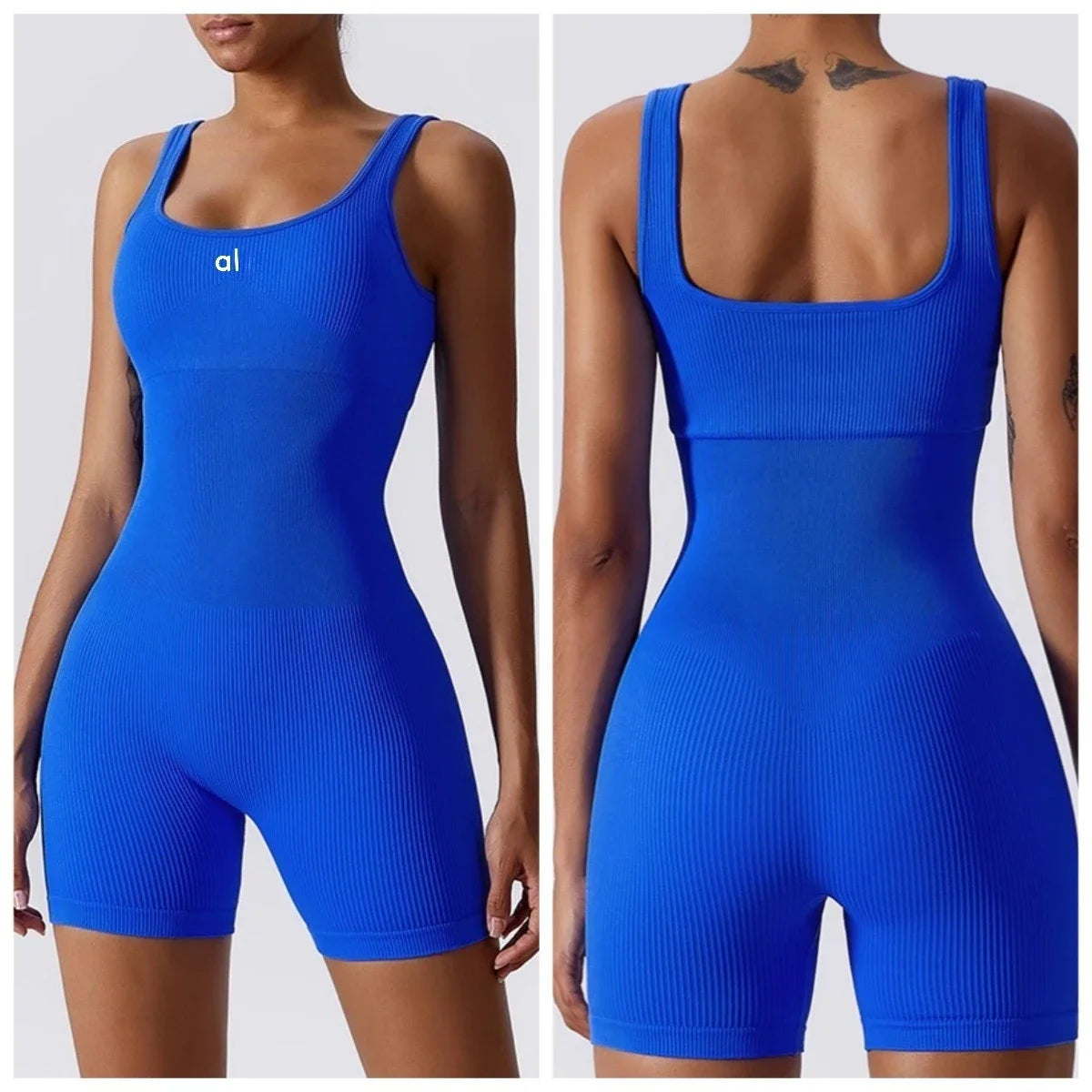 Summer High Quality Al Sports Women Yoga Belly Sports Onesie Chest Pad Threaded Tights Yoga Clothes Fitness Training Shorts