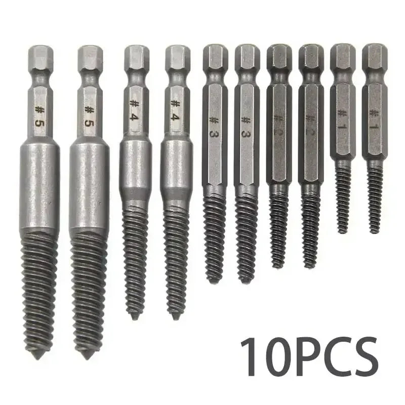 5-10pcs Hexagonal Shank Broken Head Screw Extractor Screw Broken Head Screwdriver for Taking out Electric Drill Tool Set