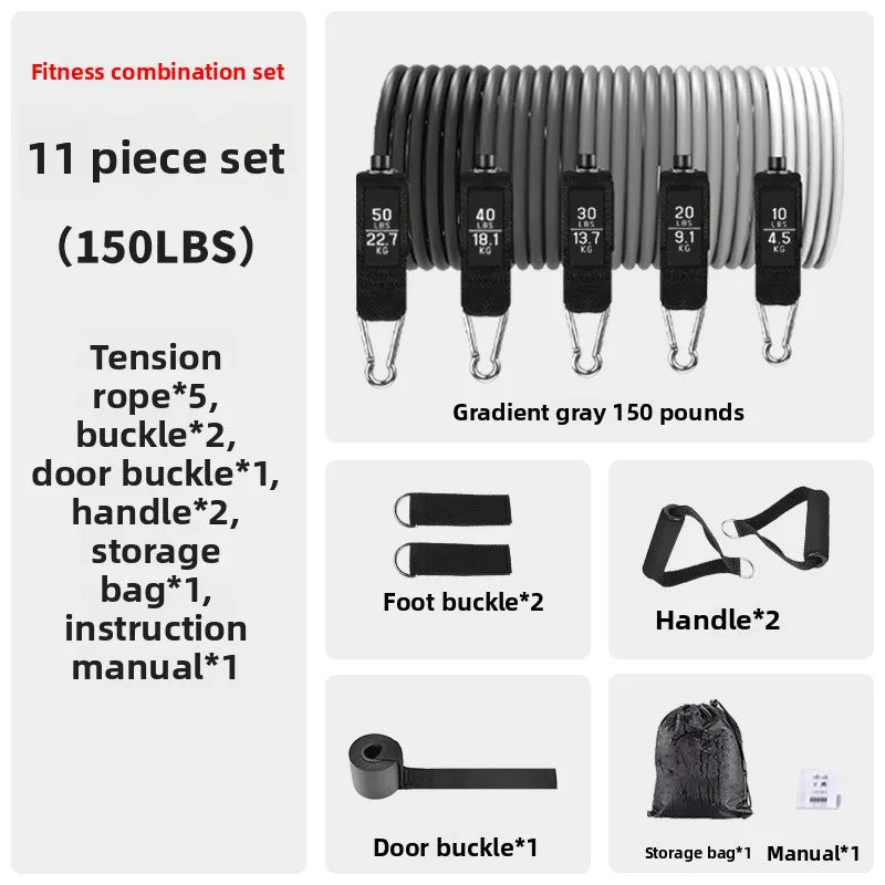 Amazon Bestselling 11 Piece Fitness Resistance Band Set for Men