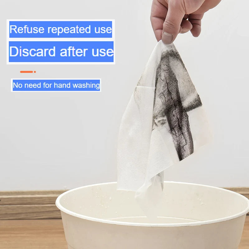 100PCS electrostatic precipitator paper disposable cloth mop replacement head for cleaning pet hair and dust