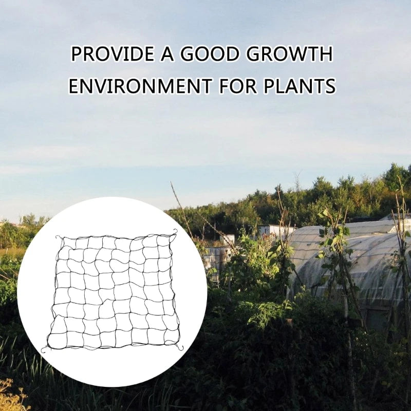 Y3NA Flexible Elastic Trellis Netting Plant Support Kits With Hook Prevent Tent Wall Sucking In For Grow Tent Garden