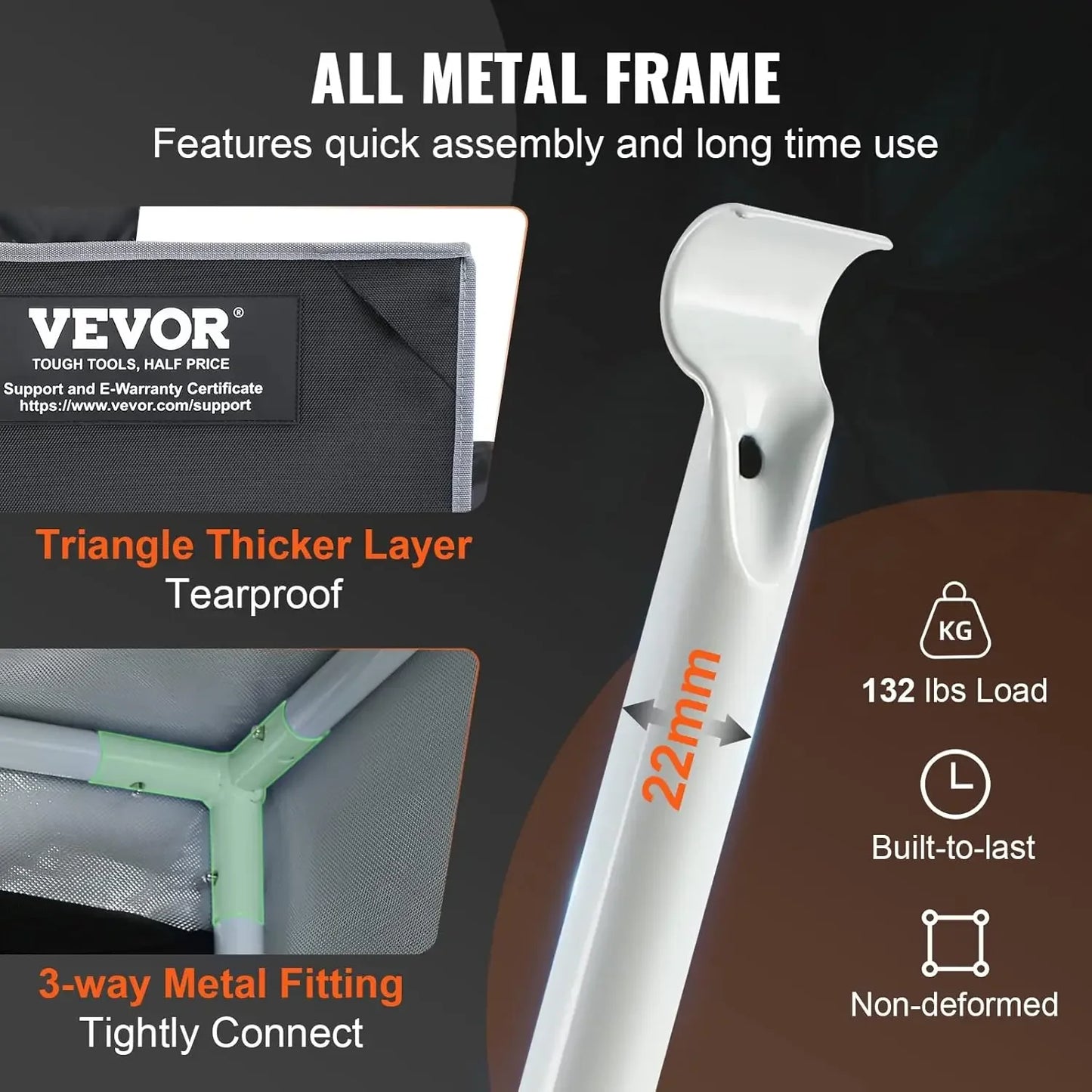 5x5 Grow Tent, 60'' x 60'' x 80'', High Reflective 2000D Mylar Hydroponic Growing Tent with Observation Window