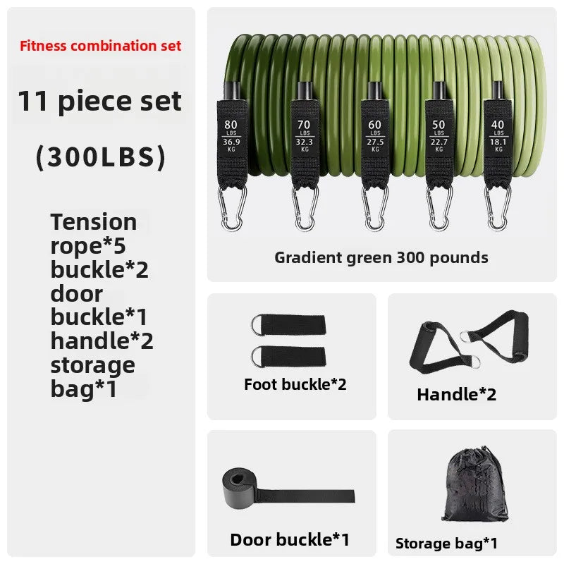 Amazon Bestselling 11 Piece Fitness Resistance Band Set for Men