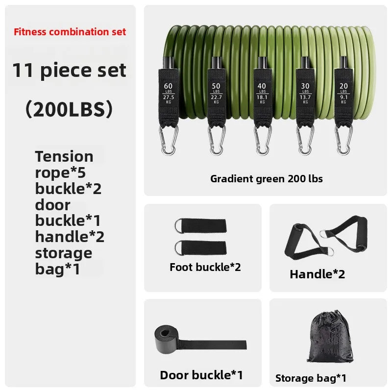 Amazon Bestselling 11 Piece Fitness Resistance Band Set for Men