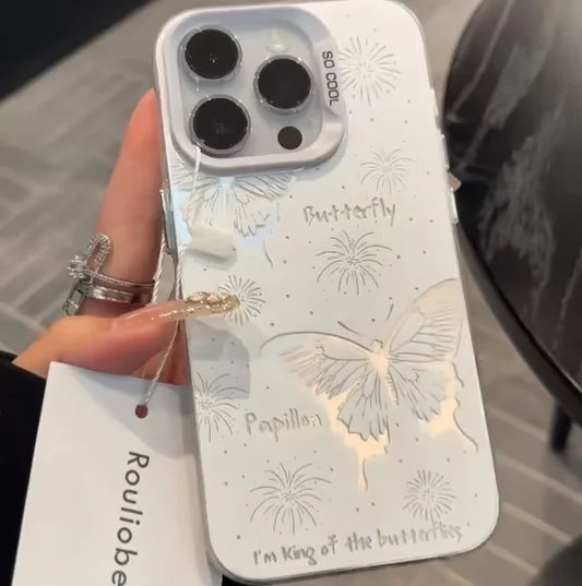 Hot Selling butterfly Shockproof Phone Case for iPhone 15 14 13 12 Mini 11 Pro Max X XR XS 7 8 Plus Girly Ins Style Case
