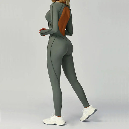 Yoga Clothes Suit Workout Sports Set Women Tracksuit Bodysuits Gym Set Women Training Siamese Fitness Jumpsuit Female Sportswear