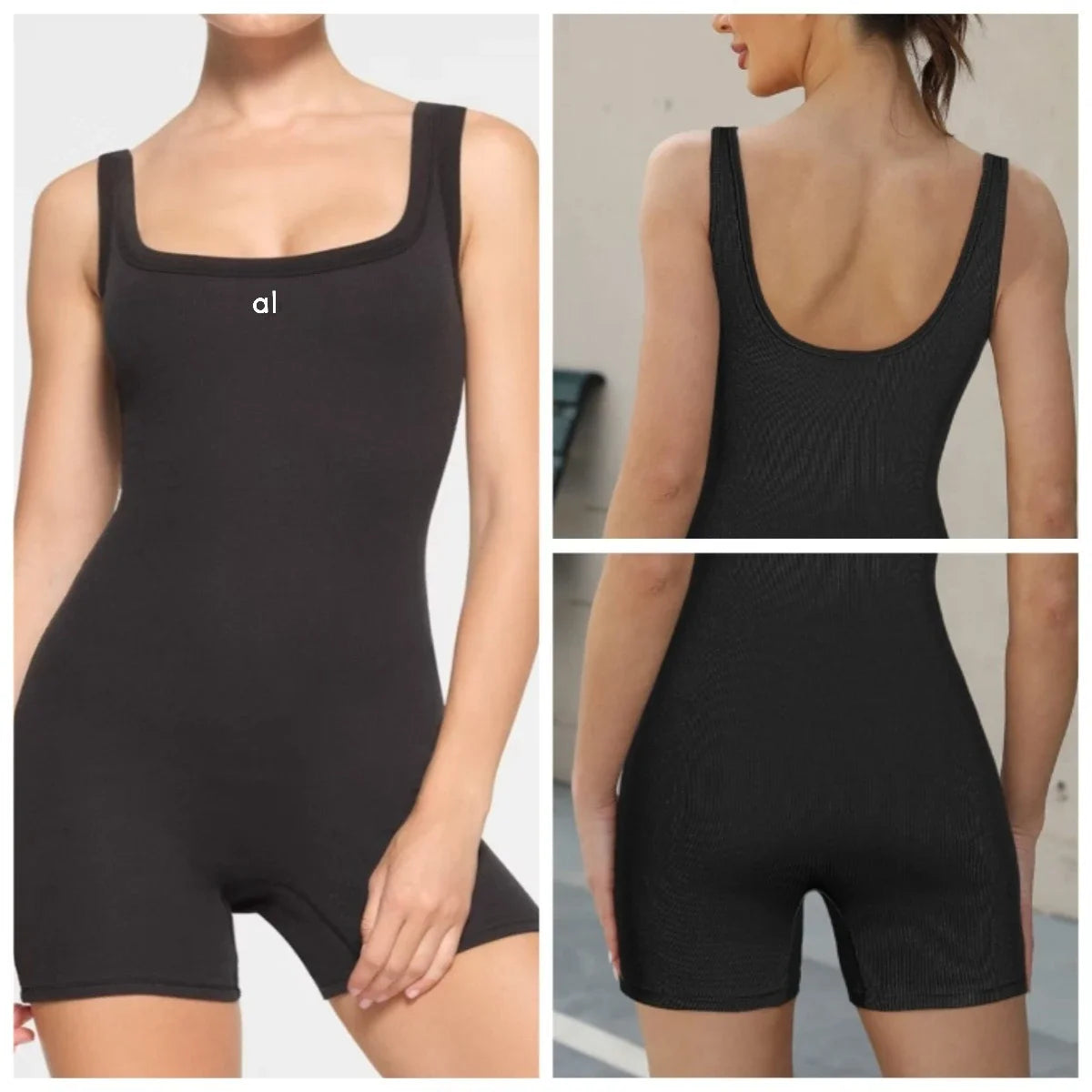 Summer High Quality Al Sports Women Yoga Belly Sports Onesie Chest Pad Threaded Tights Yoga Clothes Fitness Training Shorts