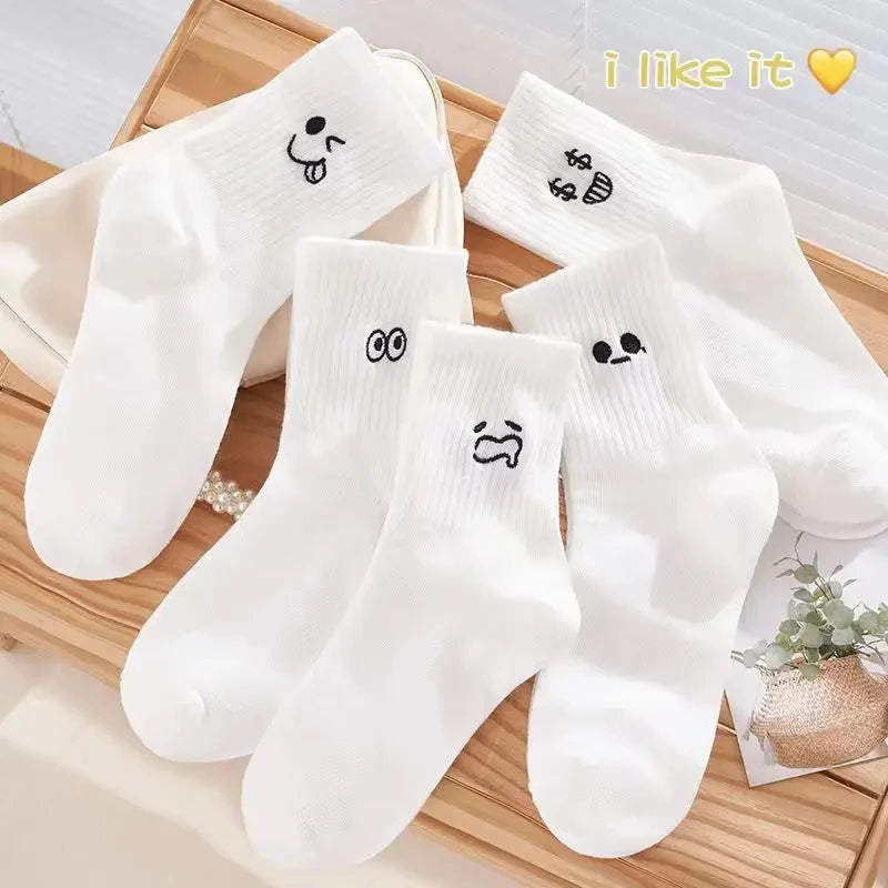 10 Pairs Women Low Tube Socks Set Cute Bear Pattern Fashion Breathable For Female Casual Style Comfortable Socks