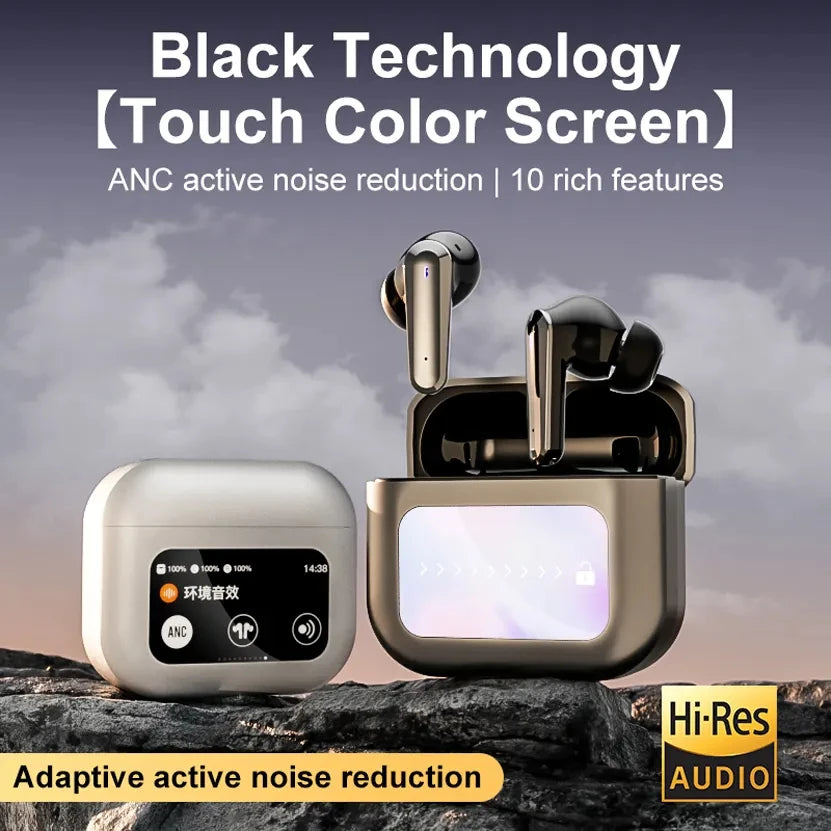 Top Selling Product Q30 Tour Pro 2 Tws Lcd Touchscreen Anc Enc Dual Noise Reduction Wireless Cuffie bluethooth Earphone Earbuds