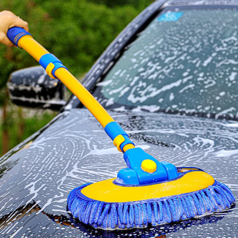 New Car Wash Mop Cleaning Brush Telescoping Long Handle Cleaning Mop Retractable Bent Bar Car Wash Brush Car Cleaning Tools