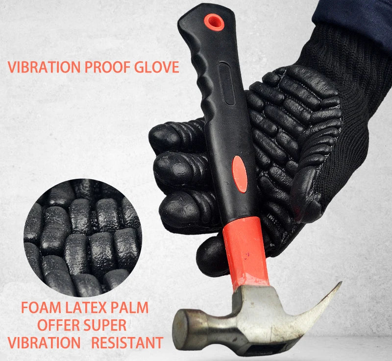 Anti Vibration Work Gloves Shock Absorbing Safety Gloves For Percussion Drill Arthritis Impact Drill Resistant