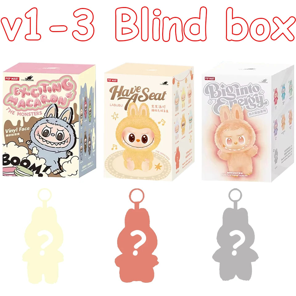 New For Labub V1 V2 Transparent Protective Cover Dustproof Hanging Plush Doll Bag Monster Toy Elf Doll Storage Box Display Cover