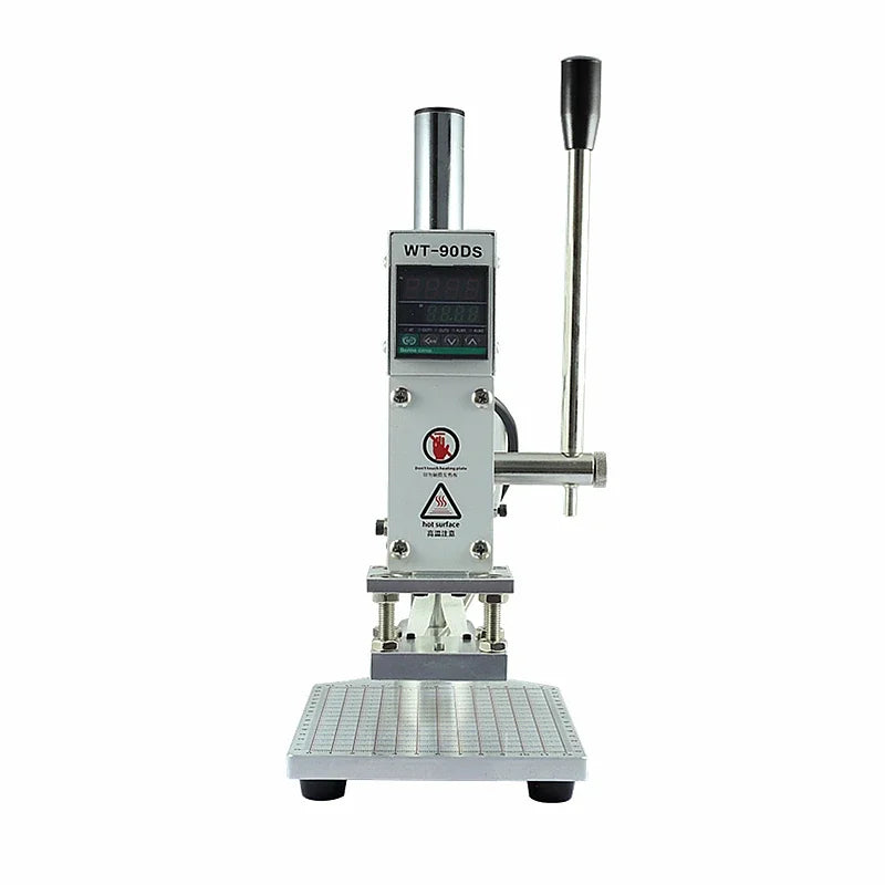 90 Hot Foil Stamping Bronzing Machine Manual Embossing Pressing Printer with Positioning Slider Holder for PVC Leather Papers