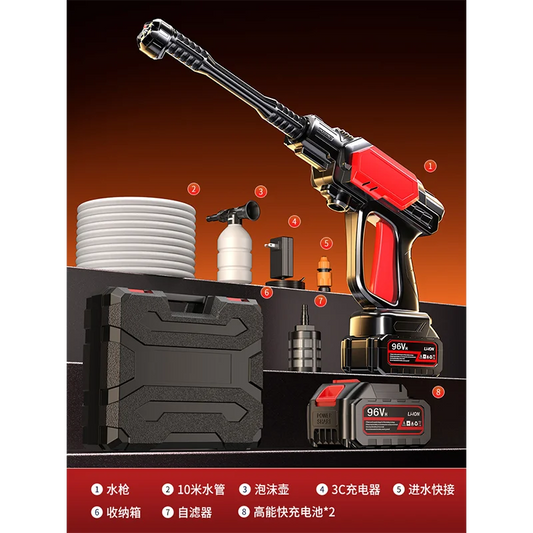 Wireless Lithium Car Washer Brushless High Pressure Water Gun Portable Charging Power Washer