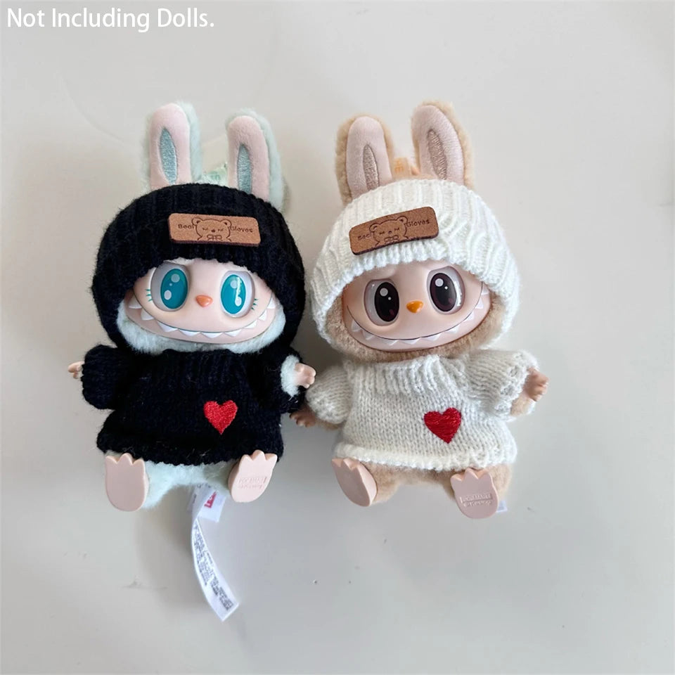 New For Labub V1 V2 Transparent Protective Cover Dustproof Hanging Plush Doll Bag Monster Toy Elf Doll Storage Box Display Cover