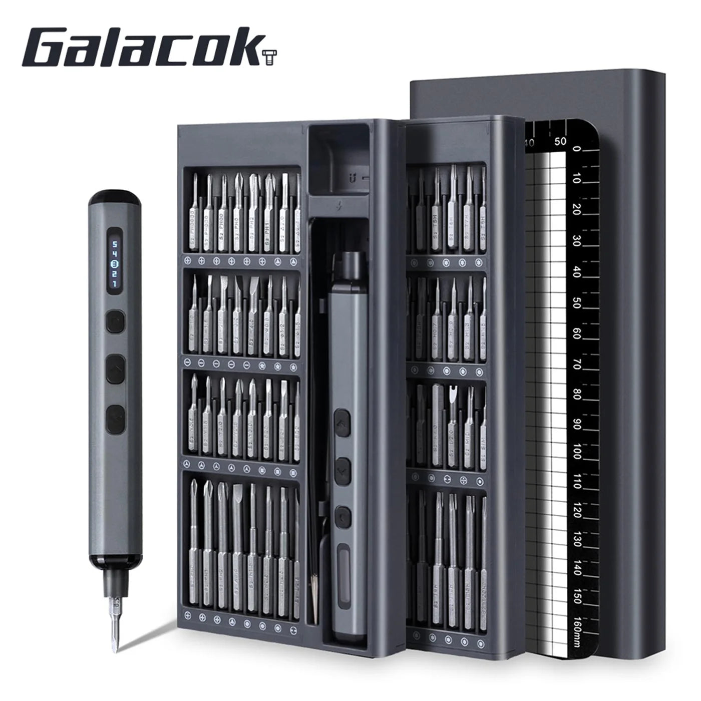 68 in 1 Magnetic Electric Screwdriver Set with 5 Torque Controlled Precision Torx Phillips Drill Bits Cordless Power Repair Tool