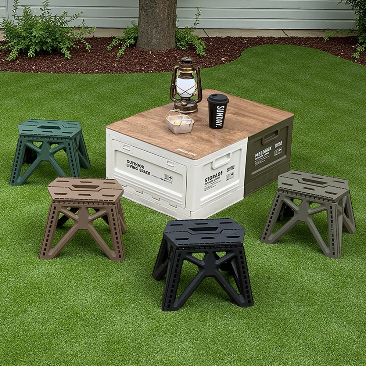 Portable Folding stool High Load Bearing Durable footstool Foldable Chair Small Stool for Outdoor Use, Camping, Fishing, BBQ