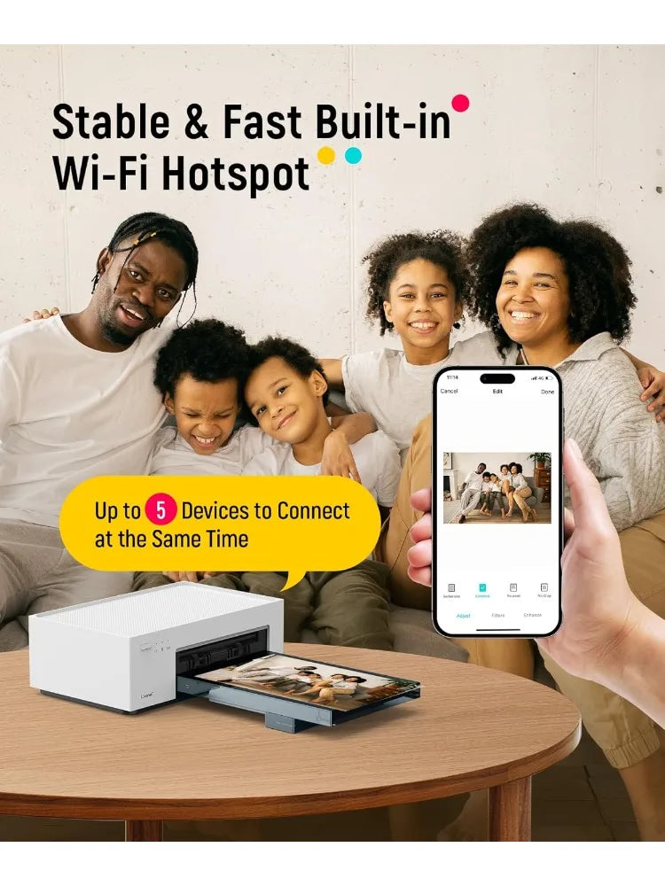 M100 4x6'' Photo Printer, Phone Printer 100 Sheets & 3 Cartridges, Full-Color Photo, Portable Instant Photo Printer for iP