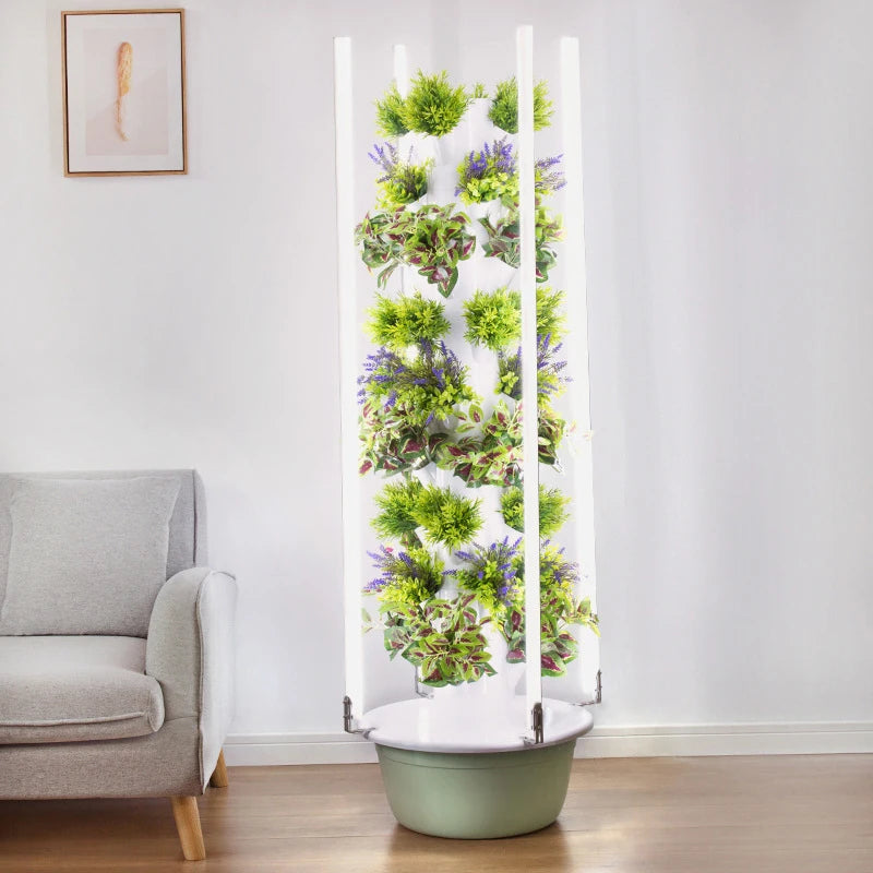 With Led Grow Light Space Tree Vertical Hydroponic Tower Intelligent Vegetable Planter Vegetable Column Soilless Cultivation Equ