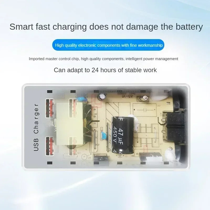 USB Charging Station 60W 12-Ports USB Wall Charger for Multiple Devices Charging Power USB Charger Hub Charging Block Desk