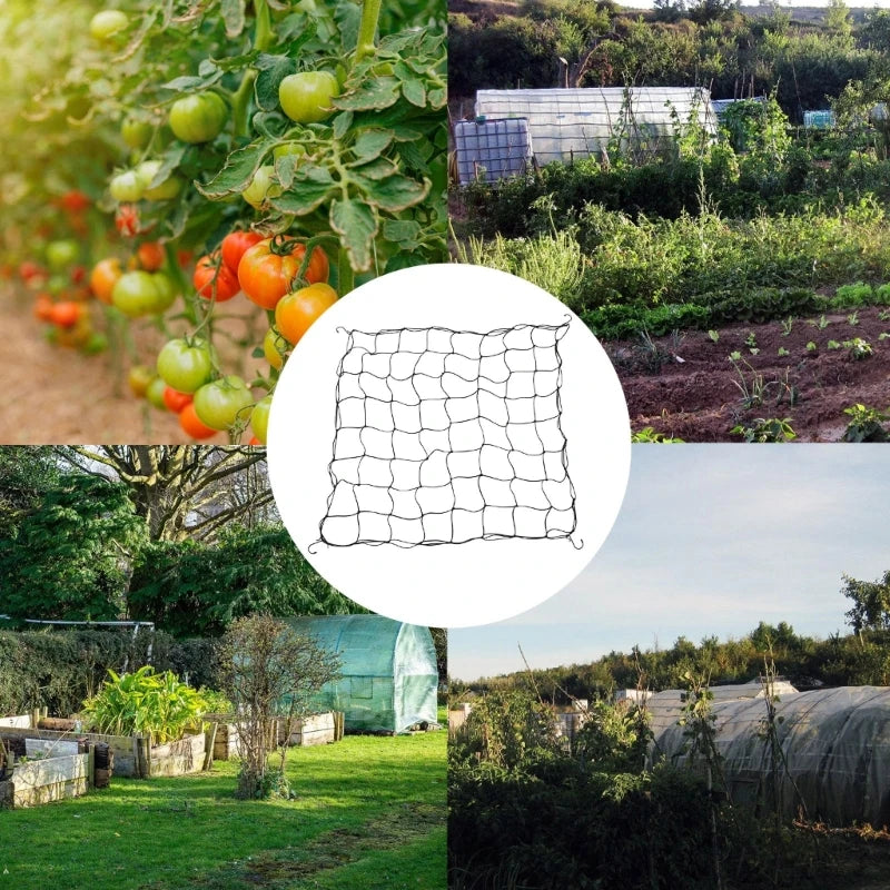 Y3NA Flexible Elastic Trellis Netting Plant Support Kits With Hook Prevent Tent Wall Sucking In For Grow Tent Garden