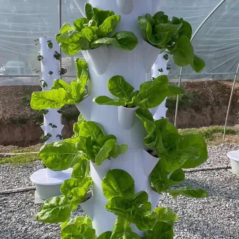 With Led Grow Light Space Tree Vertical Hydroponic Tower Intelligent Vegetable Planter Vegetable Column Soilless Cultivation Equ