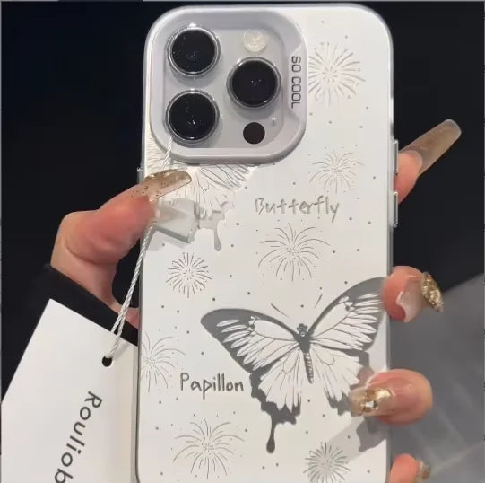 Hot Selling butterfly Shockproof Phone Case for iPhone 15 14 13 12 Mini 11 Pro Max X XR XS 7 8 Plus Girly Ins Style Case