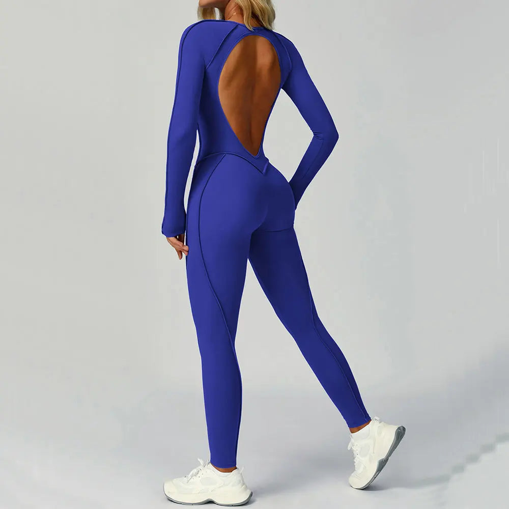 Yoga Clothes Suit Workout Sports Set Women Tracksuit Bodysuits Gym Set Women Training Siamese Fitness Jumpsuit Female Sportswear