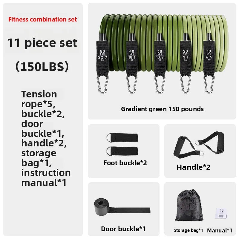 Amazon Bestselling 11 Piece Fitness Resistance Band Set for Men