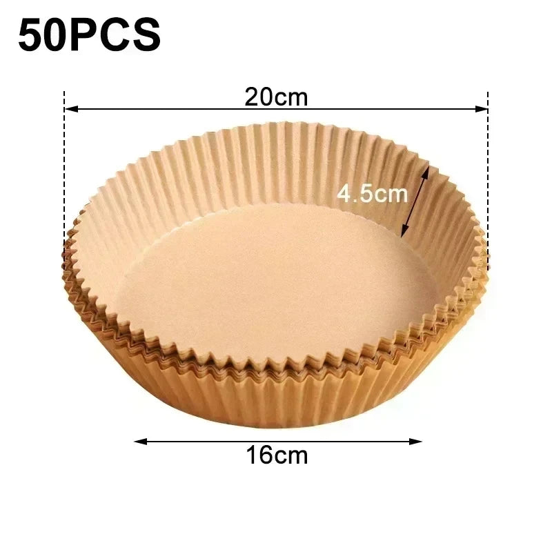 50/100pcs Special Paper for Air Fryer Silicone Oil Paper Oil Absorbing Paper Special Paper Pad for Food Household Paper Plate