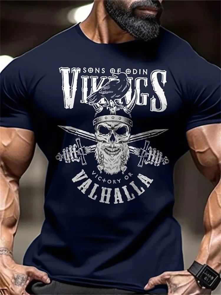 Men's Fitness T-Shirt Fierce Gym Sports Short-Sleeved Top Quick-Dry Round Neck T-Shirt Fitness Competition Training Clothes