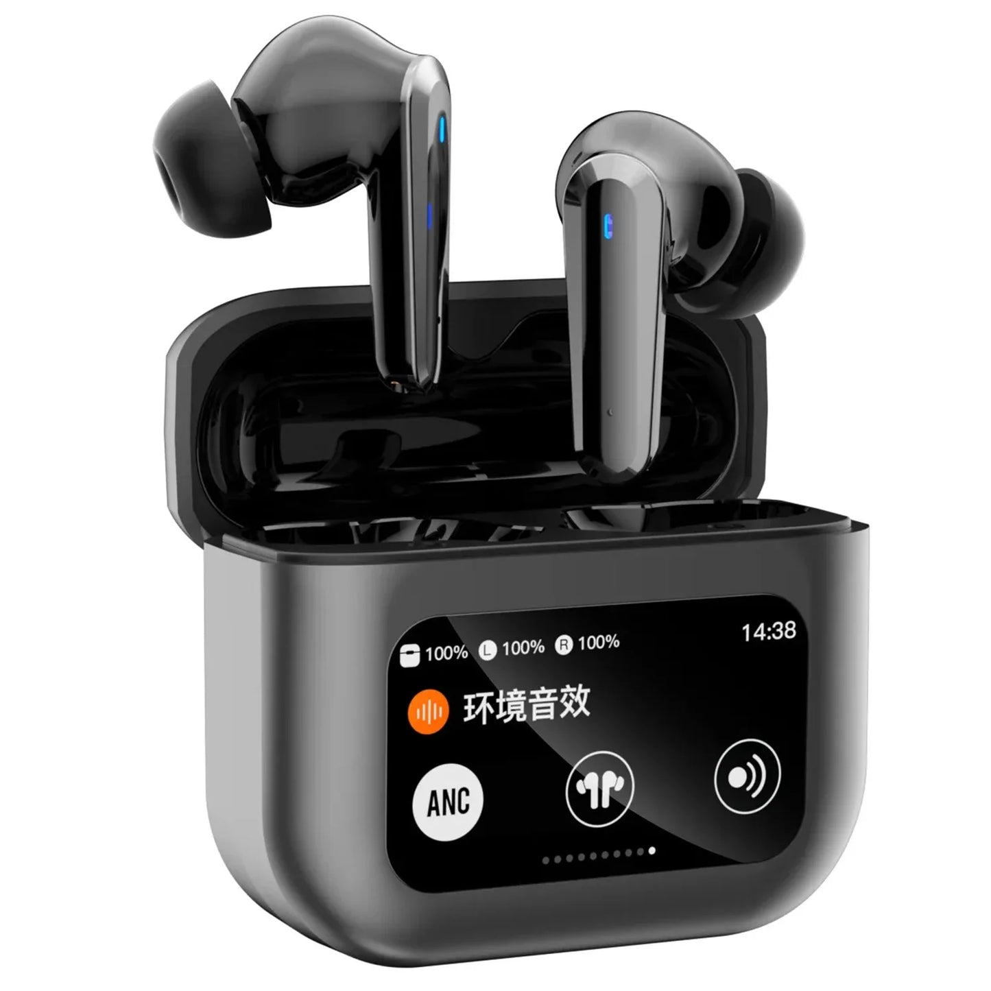 Top Selling Product Q30 Tour Pro 2 Tws Lcd Touchscreen Anc Enc Dual Noise Reduction Wireless Cuffie bluethooth Earphone Earbuds