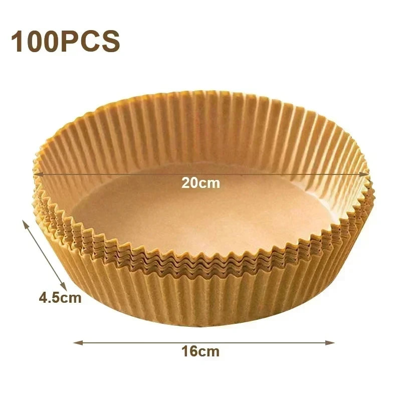 50/100pcs Special Paper for Air Fryer Silicone Oil Paper Oil Absorbing Paper Special Paper Pad for Food Household Paper Plate