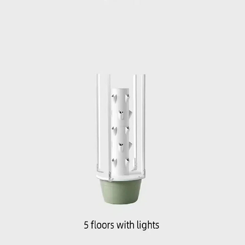 With Led Grow Light Space Tree Vertical Hydroponic Tower Intelligent Vegetable Planter Vegetable Column Soilless Cultivation Equ